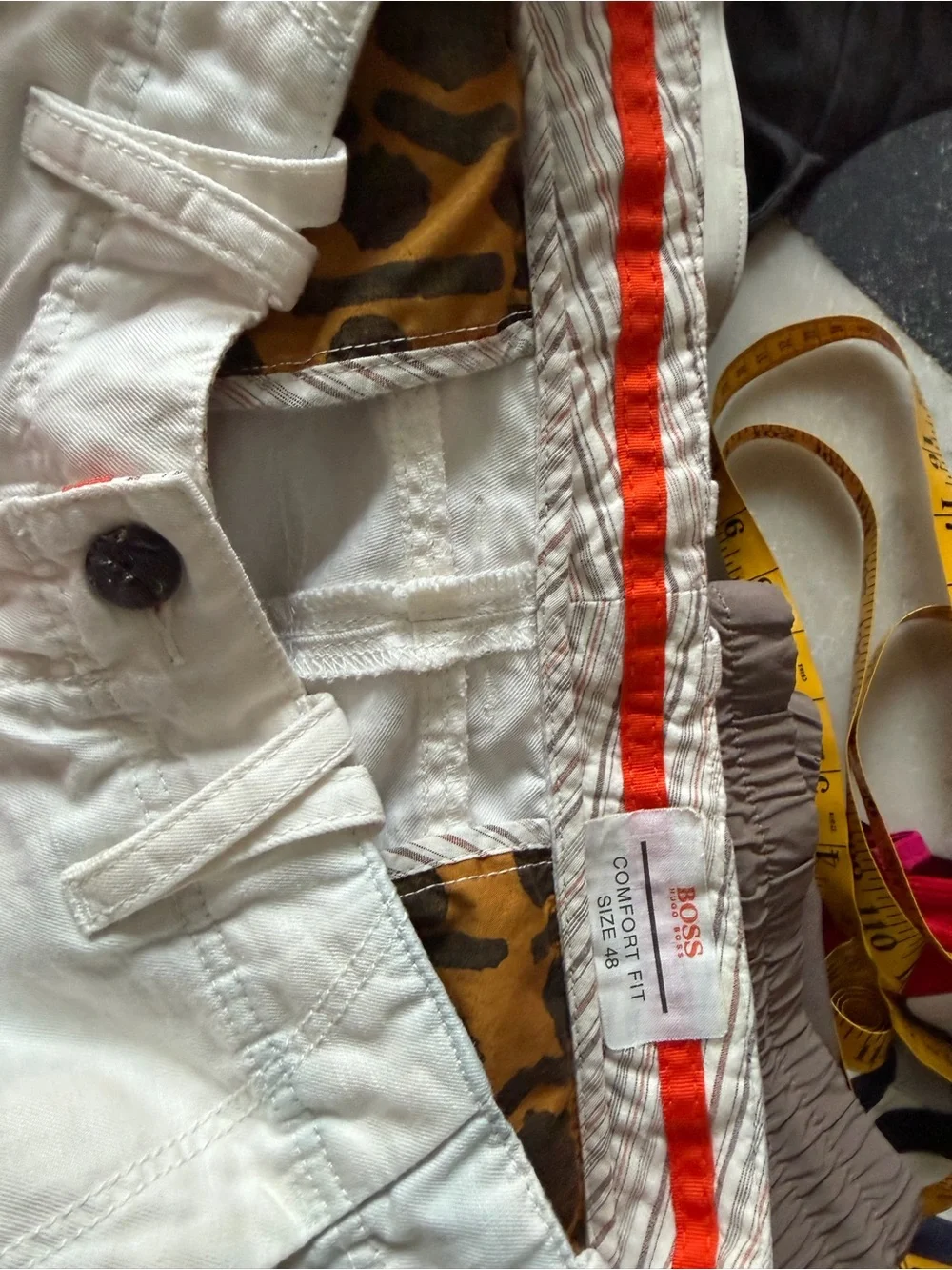 BOSS Orange Sheridan White Cargo Shorts Men’s 32R Comfort Fit